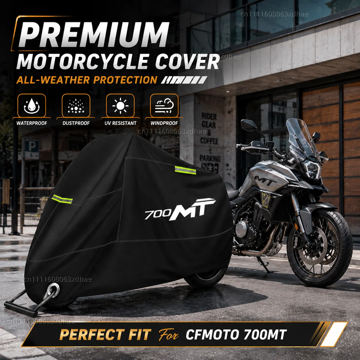 

Outdoor Motorcycle Cover Waterproof Full Protection 190T Oxford Cloth For For CF MOTO 700MT 700 MT