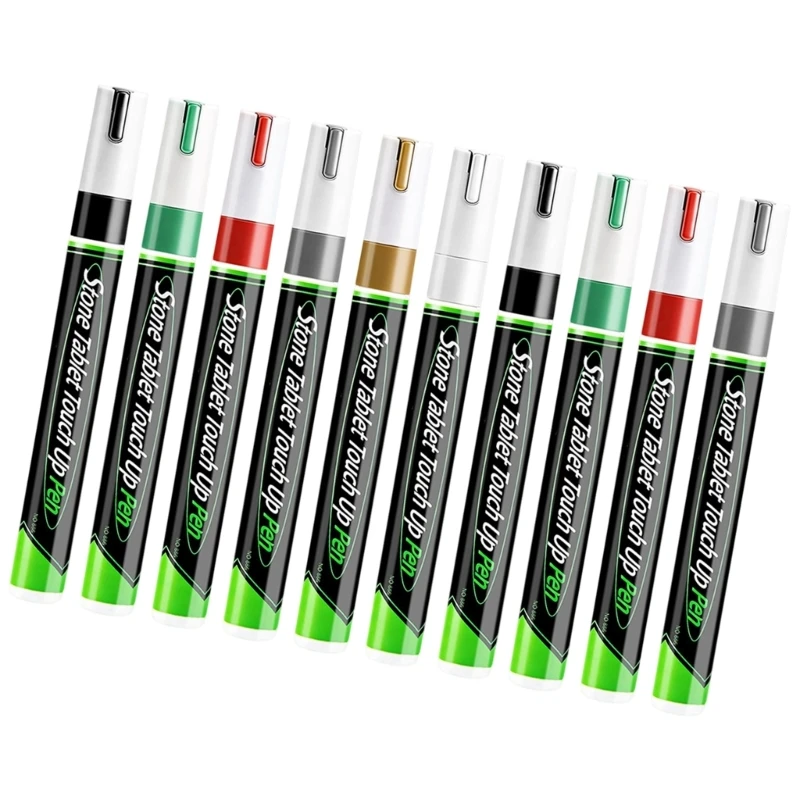 M68B 10Pcs Touch Up Paint Pens Waterproof & Heat Resistant Designs Automotive Paint Pen Suitable for Car Body Scratch Repair