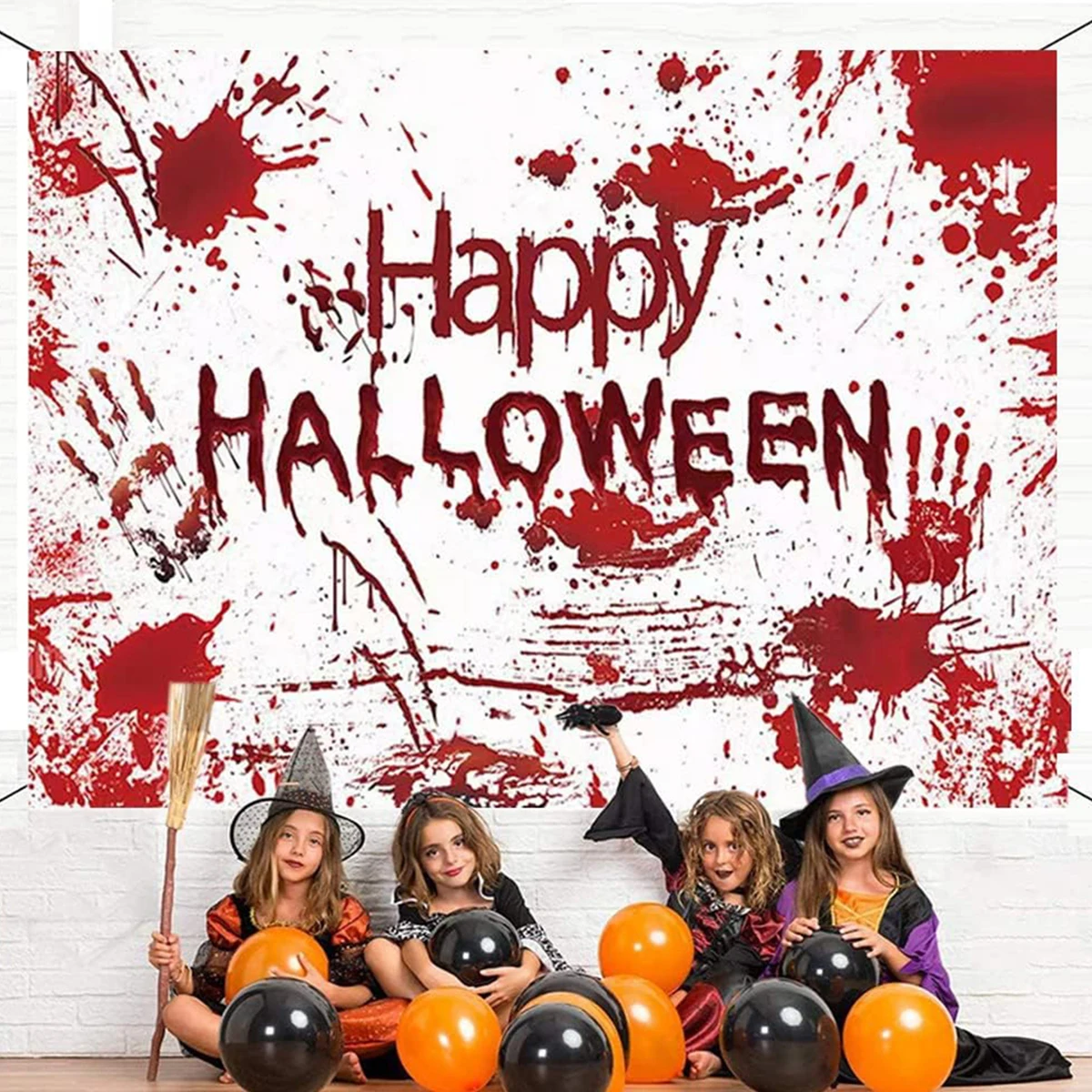 1pcs Halloween Backdrop Cloth Halloween Party Decoration Photo Banner Signs Photography Background Props Halloween Party Decor