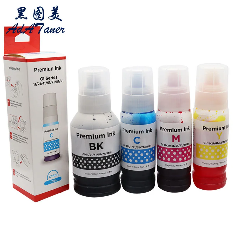 GI41 GI-41 Premium Color Compatible Bulk Bottle Water Based Refill Ink for Canon PIXMA G2460 G3420 G3460 G2420 Printer