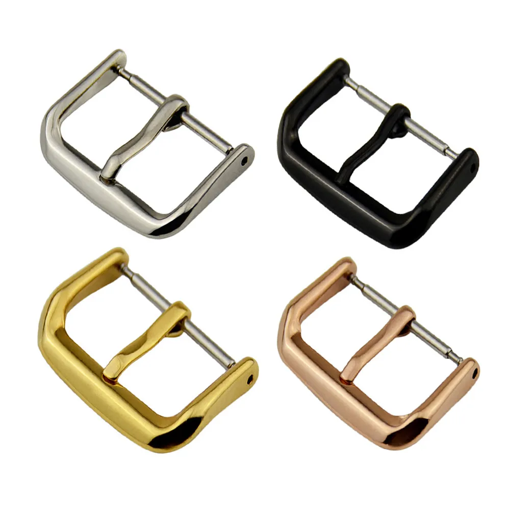 Watch Band Stainless Steel Watch Buckle 10/12/14/16/18/20/22MM Silver Black Rose Gold Watch Strap Universal Metal Watch Clasp