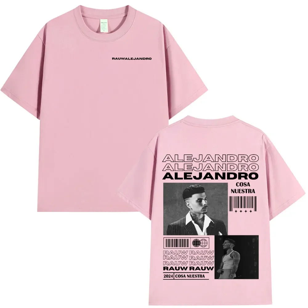 Singer Rauw Alejandro Cosa Nuestra T-shirt Mens Women Vintage Fashion Short Sleeve T Shirt 100% Cotton Casual Oversized T-Shirts image 5
