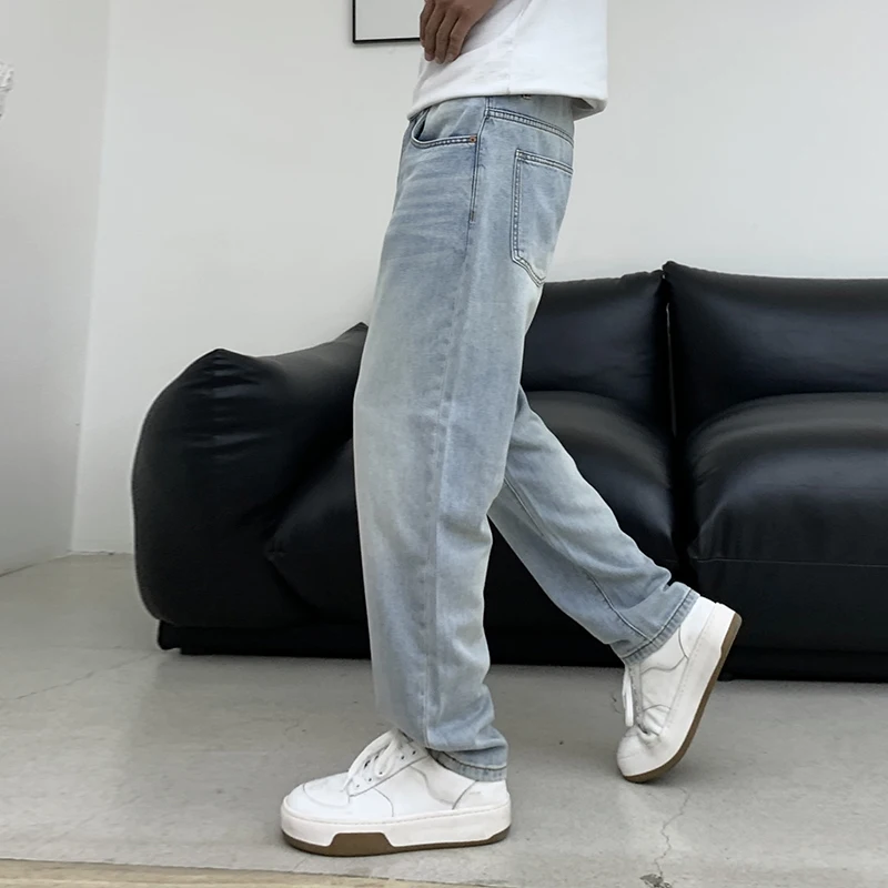 

BGC9093 Lysol ice silk jeans new men's tide high-end tapered trousers summer thin section