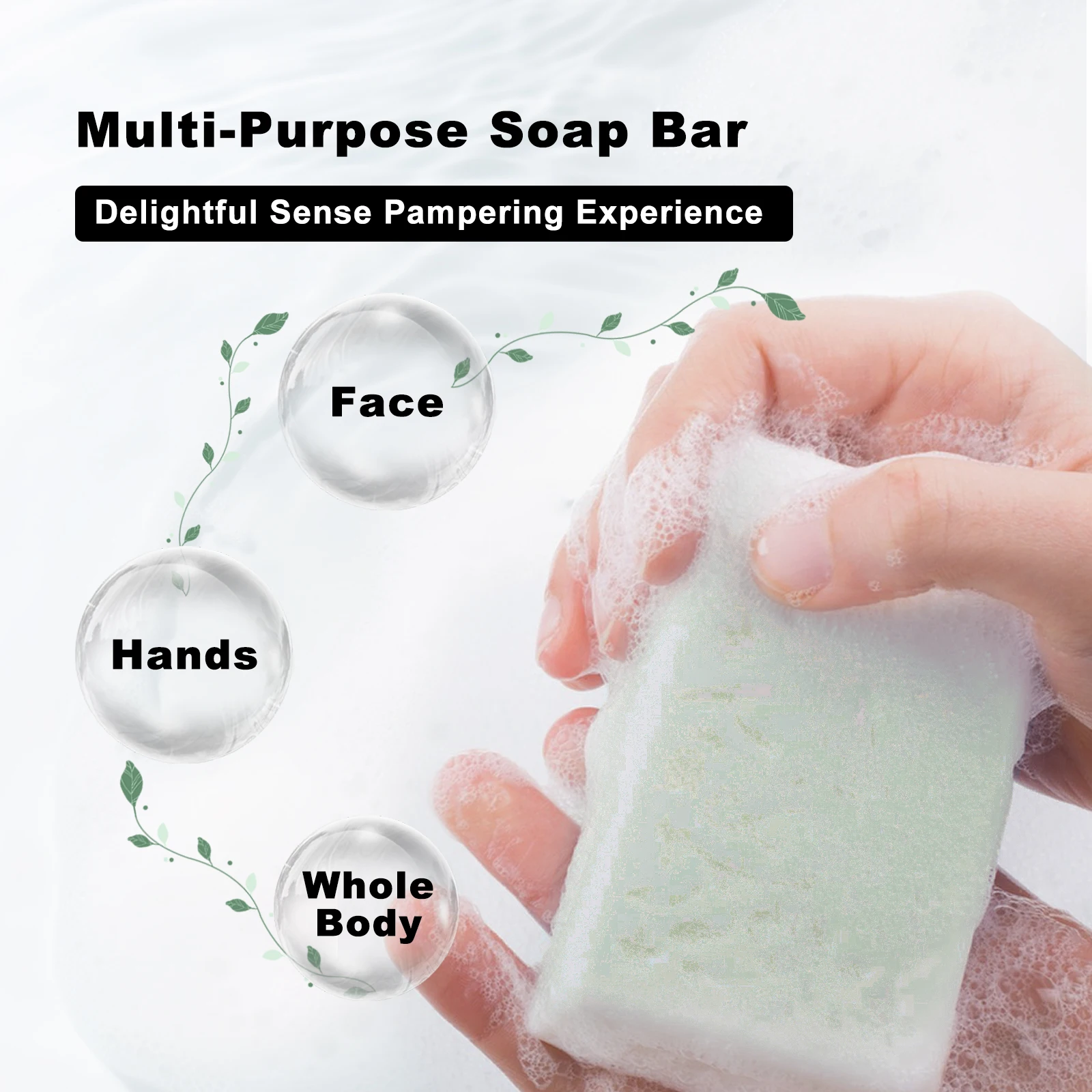 MAYJAM Plant Cold Process Natural Bar Soap with Premium Essential Oils,Body Wash Soap Bar & Face Soap & Hand Cleaning Soap 3pcs