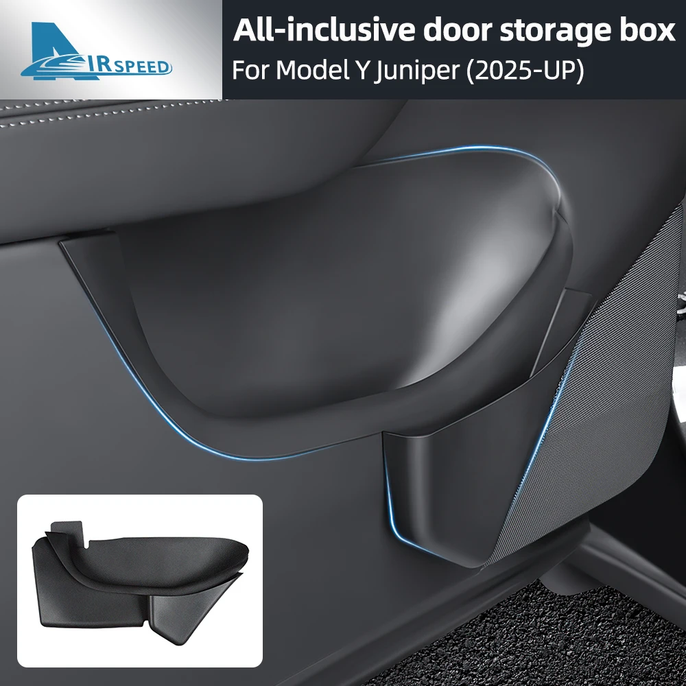 

Силиконовый ящик для хранения автомобильных дверей для Tesla Model Y Juniper 2025 2026-UP, полная крышка, органайзер для передней и задней дверной ручки, аксессуары