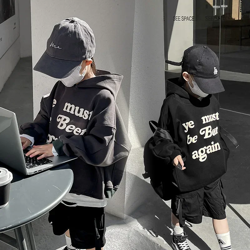 

Children's Clothing Boys' Spring and Autumn Sweater 2024 Spring New Korean Style Clothes Baby Children's Pullover Top Children