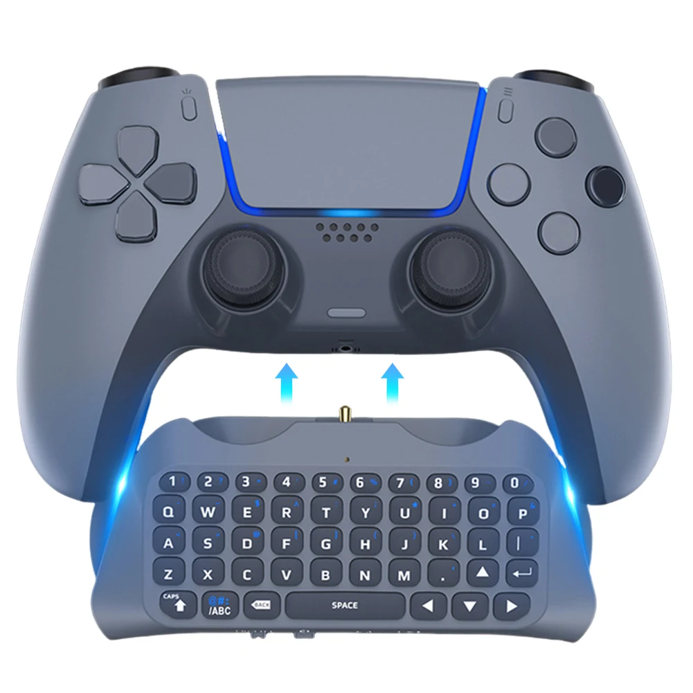 Wireless Keyboard For PS5 Gamepad Mount Mini Keypad Bluetooth Gamepad Keyboard Controller Chat Pad For PS5 Built-In Speaker