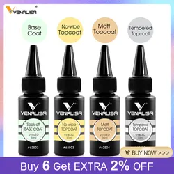 뉴 매니큐어 Venalisa 30ml 1oz 탑코트, LED UV 네일 젤 폴리시베이스 코트, 네일 폴리쉬 젤, 강화 필링 젤