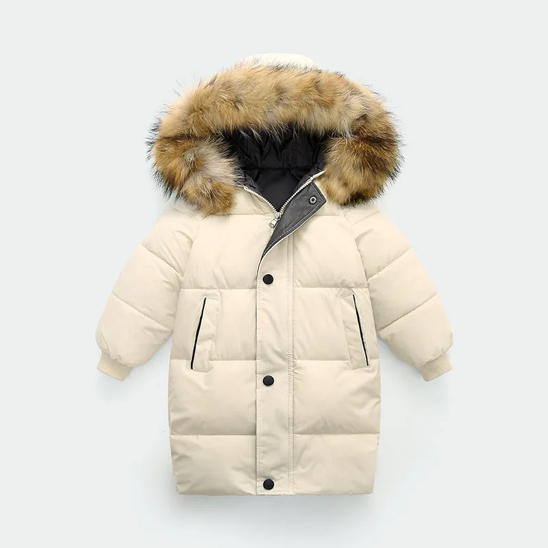 Large Fur Collar Kids Coats Boys Girls Thickened Down Jacket Children Winter Outerwear Teenager Hooded Casual Clothing 2-10Y - Image 5