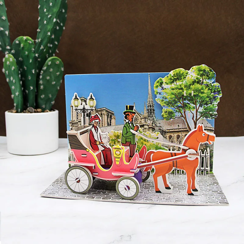 Children Toys DIY Paper House 3D Jigsaw Puzzle Tower Bridge London Manual Cognitive Model Educational Children  Educational Toys
