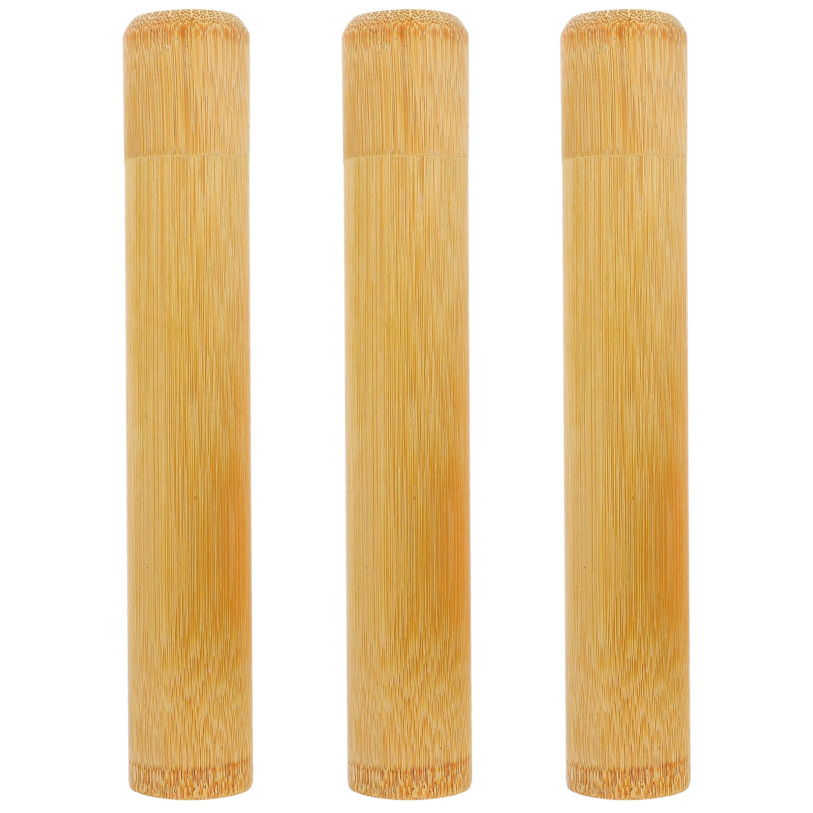 

Bamboo Toothbrush Case Holder Compact Travel Size Durable Long Lasting Use Keep Clean Tidy Small Portable Box Container