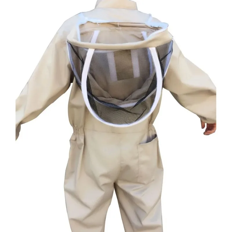 Khaki Full Body Beekeeping Suit with Gloves Anti-sting Beekeeper Protective Clothing for Beekeeping