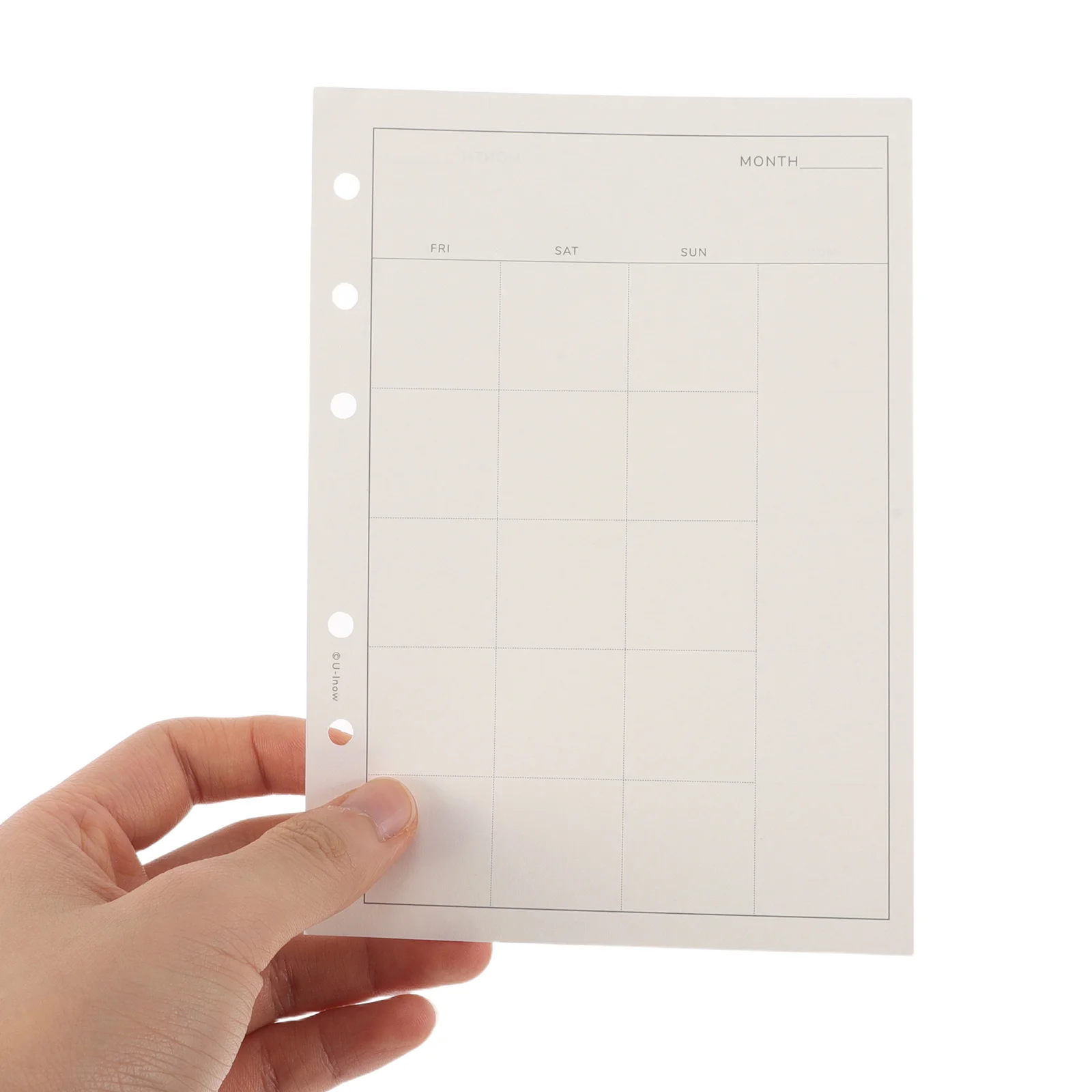 

A6 Weekly Planner Refill Pages Loose Leaf For 6 Ring Binder Monthly Insert Sheets Time Management Flexible Schedule