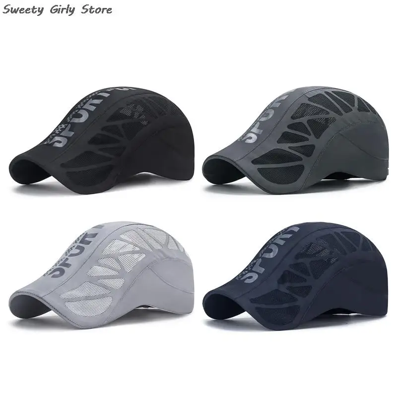 Quick Drying Berets Visors Bicycle Cycling Sports Caps Professional Outdoor Fitness Cap Mesh Breath Sun Hat Lightweight Beret