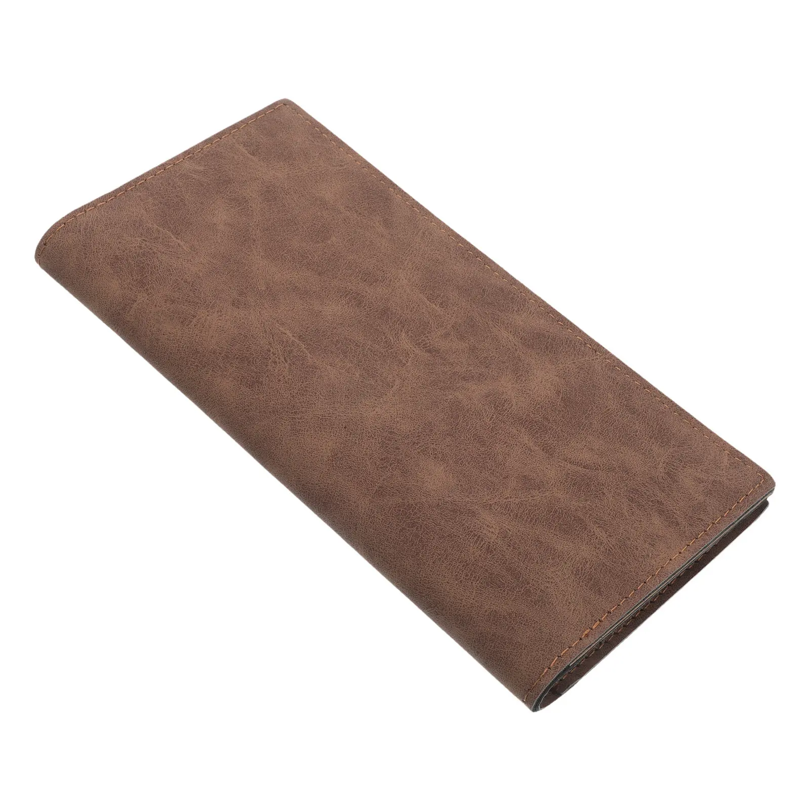 Men Slim Brown Vintage Bifold Wallet Multifunction Card Slots Suit Pocket Travel Id Window Wallet Retro Card Holder