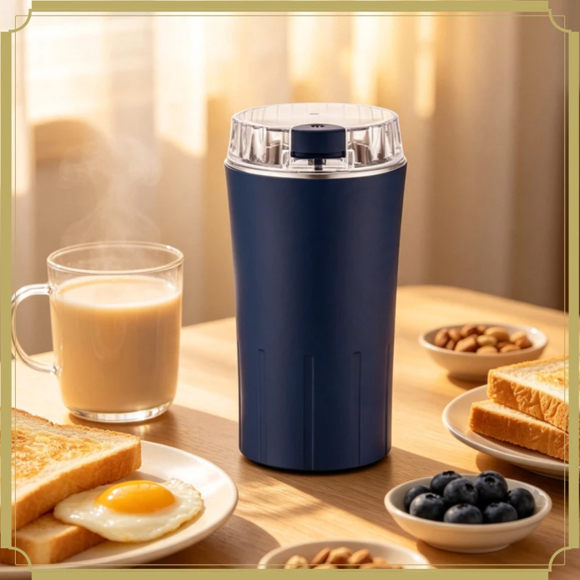8 Blades Electric Grain Grinder, Stainless Steel Coffee Bean Mill, Nuts Beans Herb Grinder for Kitchen