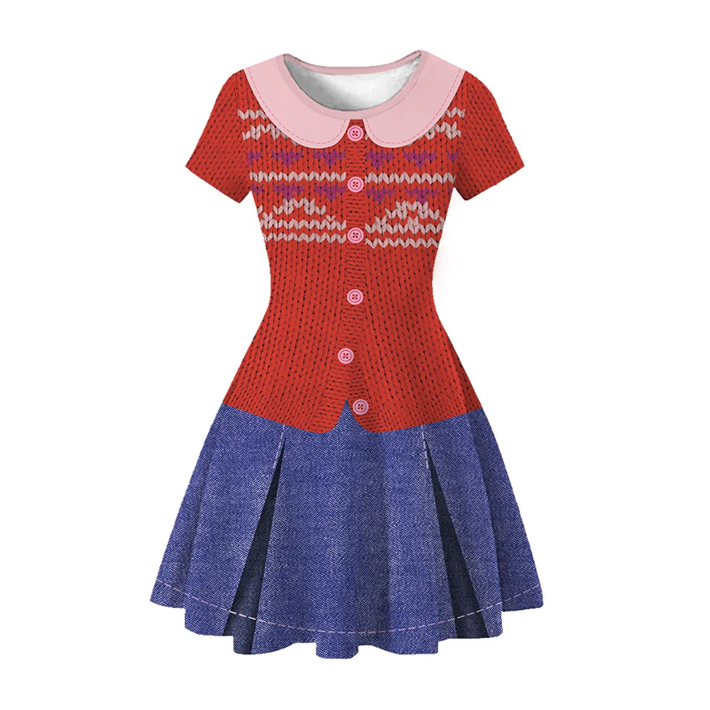 Turning Red Dress For Girls Princess Dress Meilin Lee Cosplay Mei Li Carnival Child Kids Birthday Party Halloween Costume
