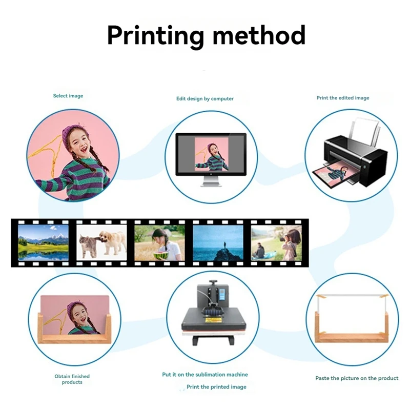 Sublimation Photo Frames Blanks Heat Transfer Picture Frames With Wood Base Photo Prints For Heat Press Printing