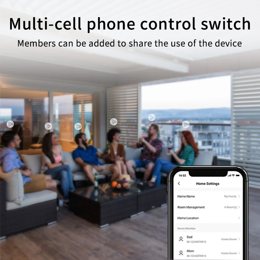 1/2/3/4-fach US Touch-Schalter Smart WLAN-Lichtschalter Ohne Neutralleiter Erforderlich Smart Home 100-240V Kompatibel mit Alexa Hey Google – Detail 4