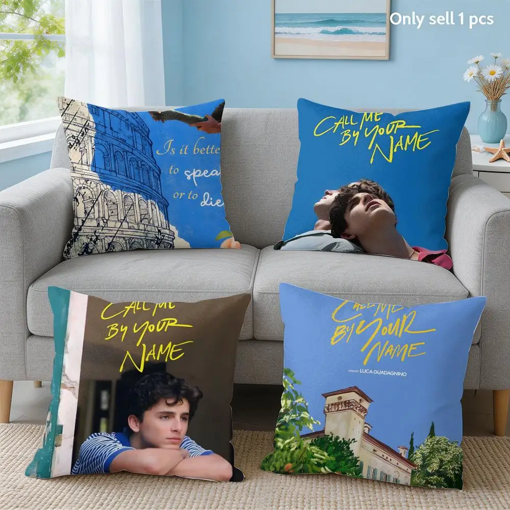 Movie C-Call Me By Your Name Cushion Cover Soft Short Plush Throw Pillow Cover Hidden Zipper Cutecore Sofa Bedroom Home Decor