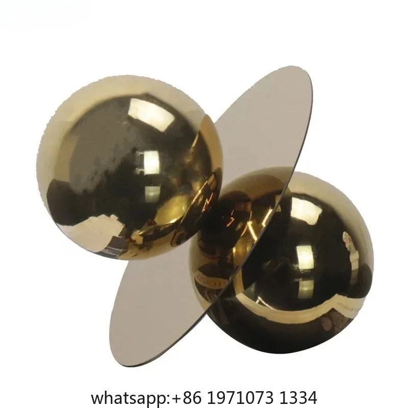 Stainless Steel Golden Ball Desk Decoration Sphericity Geometric Artwork Ornaments Room  Decor