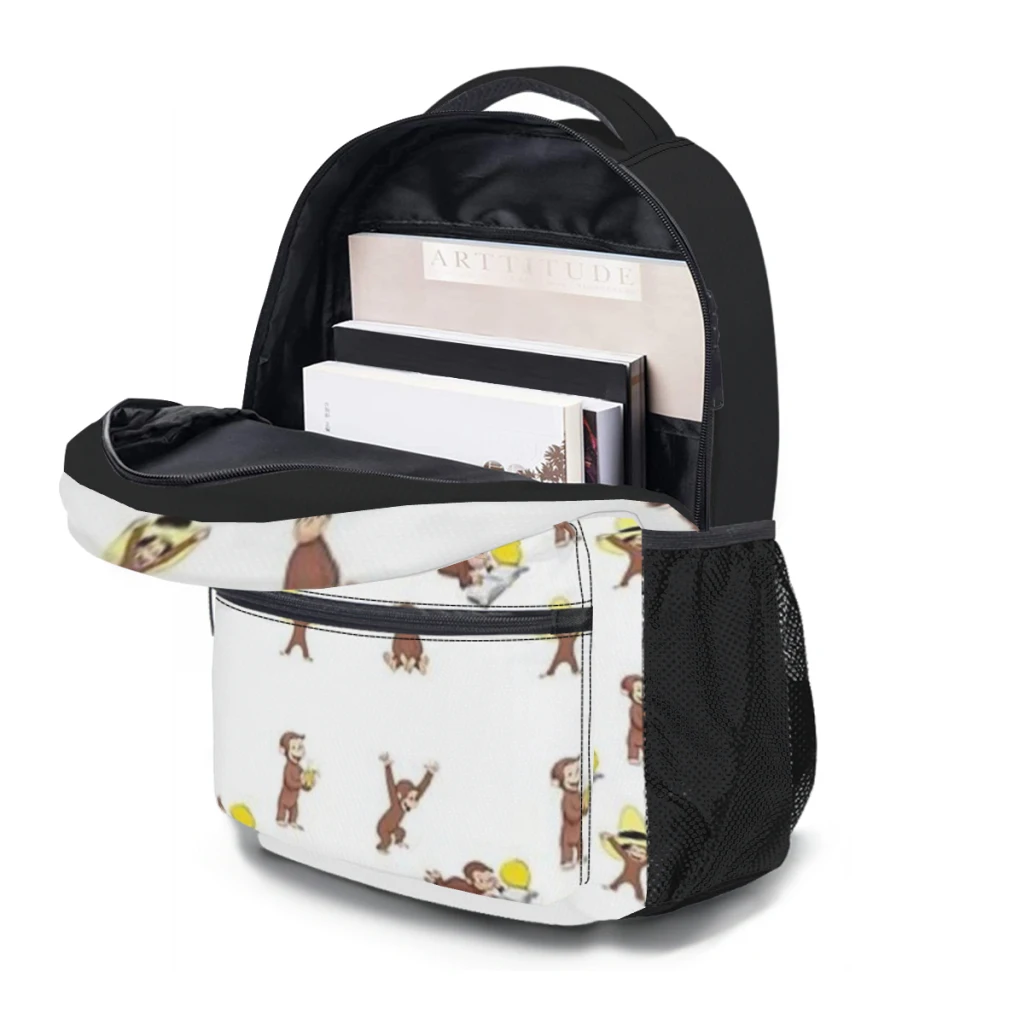 Curious George-Sac à Dos Étanche de Grande Capacité, Cartable d'École pour Ordinateur Portable, 17 Pouces, pour Garçon et Femme, Nouvelle Collection ﻿ ﻿