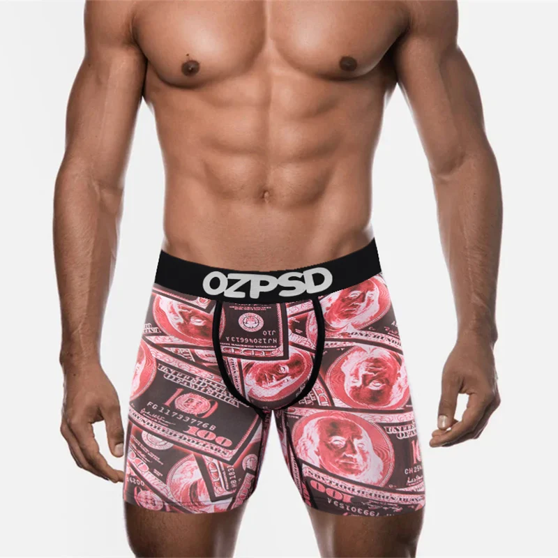 Сексуальное мужское нижнее белье OZPSD, боксеры, мужские трусы, нижнее белье, мужские трусы, шорты-боксеры, дышащие мужские боксеры с принтом