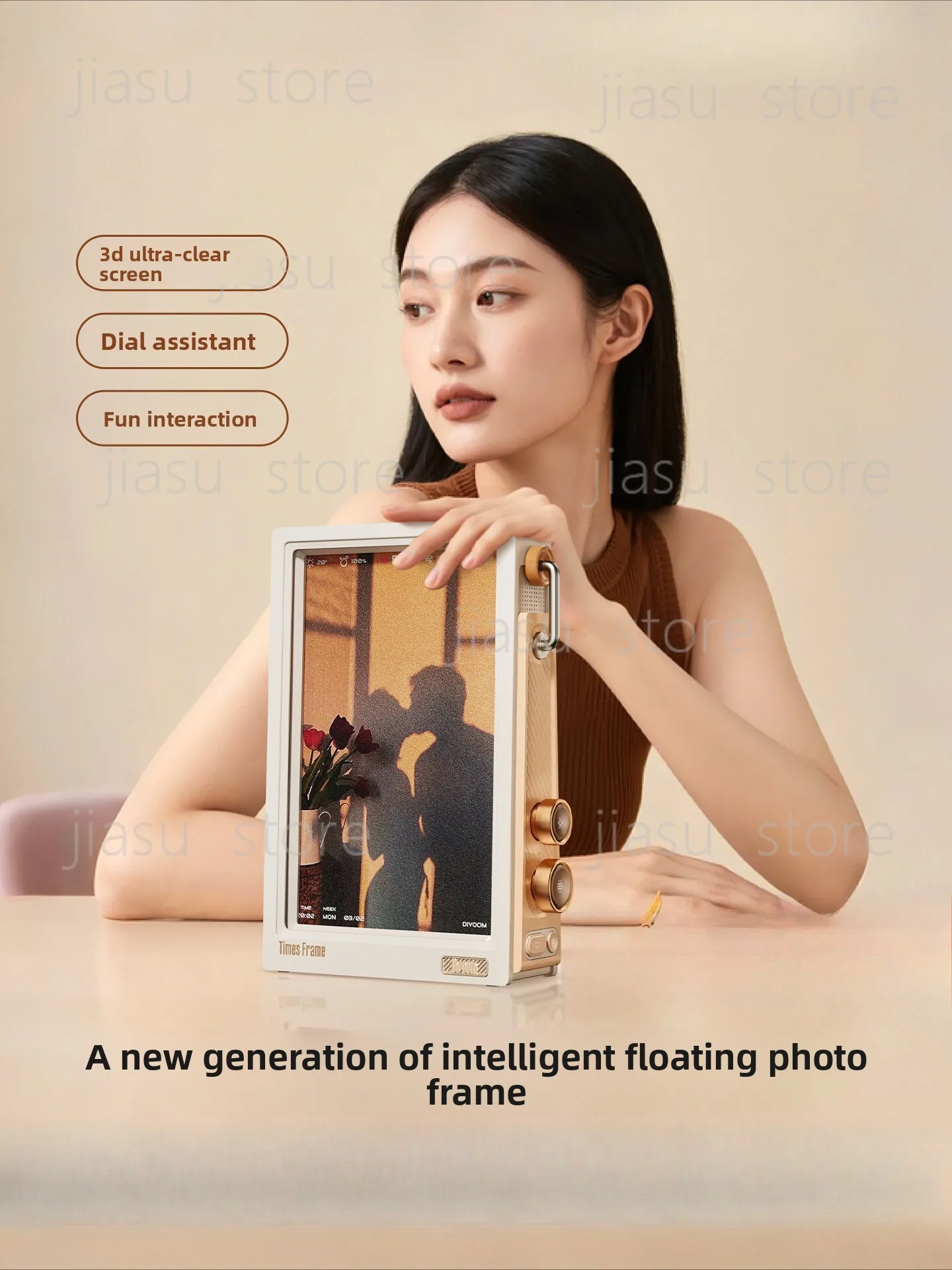 

Electronic photo frame TimesFrame transparent floating digital photo album display