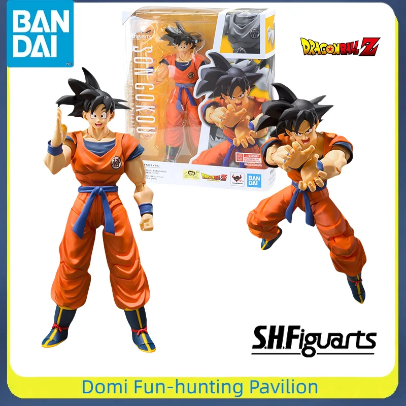 

Bandai Original SHF DRAGON BALL Z Anime Figure Son Gokuu -A SAIYAN RAISED ON EARTH- Joint Movable Model Finished Action Toy Gift