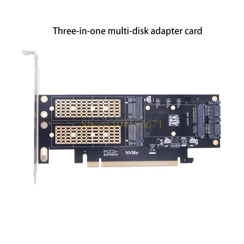 Best Seller for M.2 NVMe to Pci-E 4X 3 in 1 Expansion Card Adapter for Computer Laptop B+M for Key MSATA Easy Installation Card