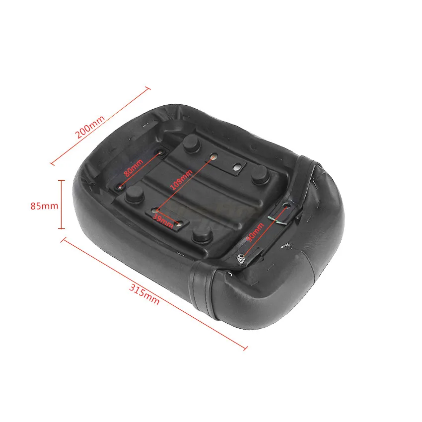 Motorcycle Black Passenger Leather Seat Cushion Pad For Honda Shadow VT 400 750 VT750C VT750CD 1997-2013 Saddle Seat Cover