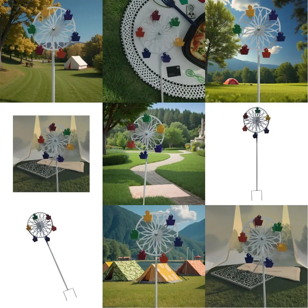 Tuin windmolen vogelvoeder roterende windwiel tuinvoedingsstation voor tuin l8rb