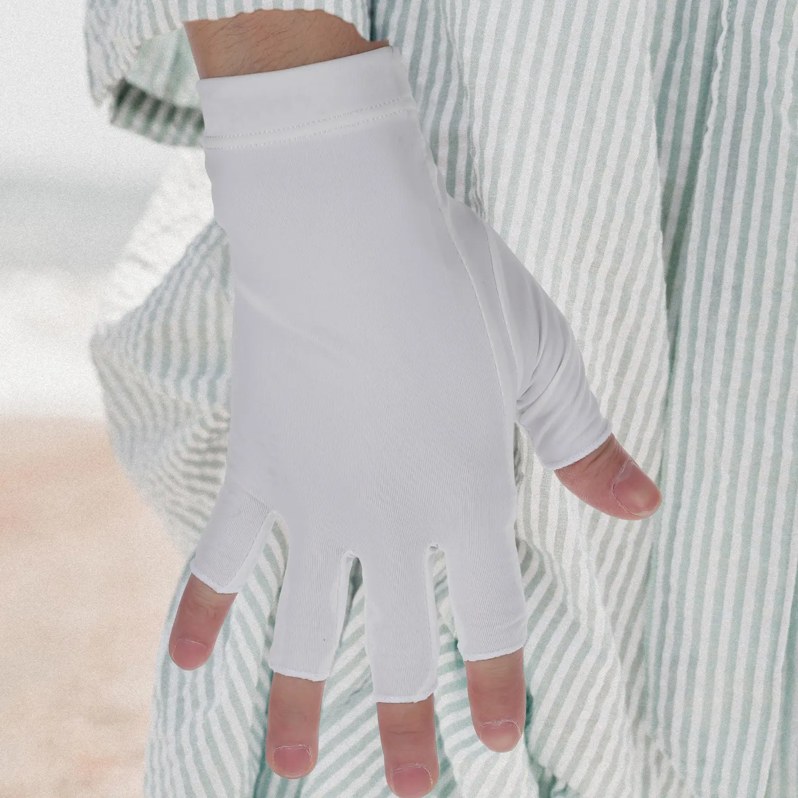 

1 пара перчаток для маникюра без пальцев с УФ-защитой, дышащие, удобные, для защиты кожи рук при работе с гелем для ногтей