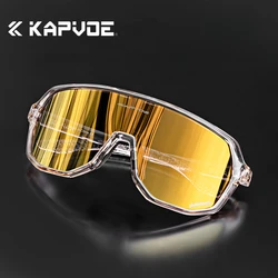 Kapvoe Gold Photochromic Cycling Sunglasses Women Luxury for Man Glasses Driving Fishing Fashion Travel Golf Women Bike Goggles