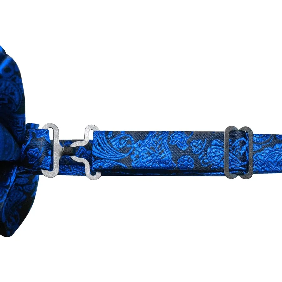 Elegante pajarita preatada de Cachemira y gemelos cuadrados de bolsillo, conjuntos de alfileres de solapa para hombres, 4 Uds., accesorios de ropa Formal de lujo perfectos