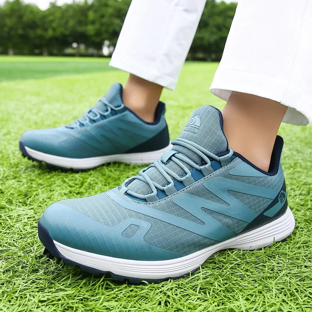 Over Size 39-48 Men Golf Sneakers Blue Male Mesh Professional Athletic Golfer Training Shoes Spring Summer Outdoor Golfing Shoes