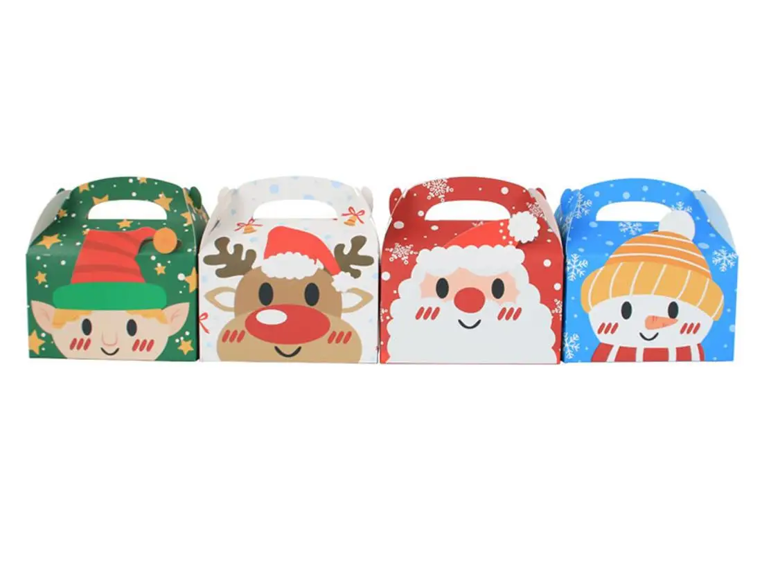 50/pces natal série doces caixa mafen quadrado handheld presente bom empacotamento para presentes pequenos