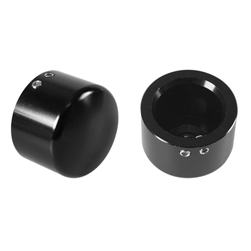 2pcs Front Axle Nut Covers Caps Compatible for Sportster Touring Softail Dyna VRSC Forty Eight Road Glides Street Glides