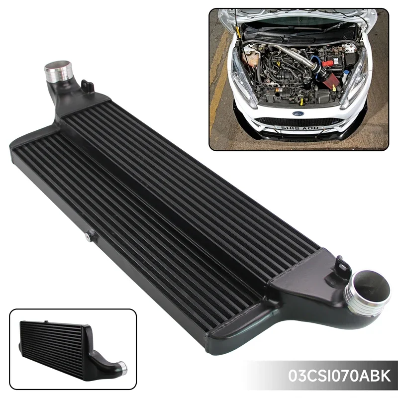 Upgrade Front Mount Intercooler Competition For EVO1 Ford Fiesta ST180/ST200 1.6L MK7 EcoBoost 2013-2016 Black/Silver