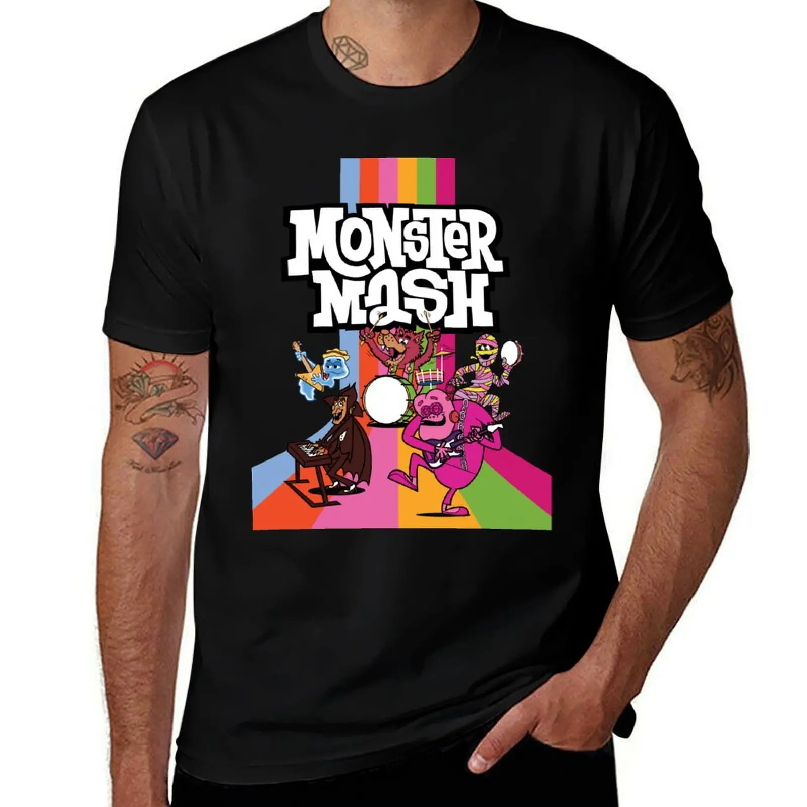 Monster Mash Cereal T-Shirt Casual Breathable Short Sleeve Top T-Shirt