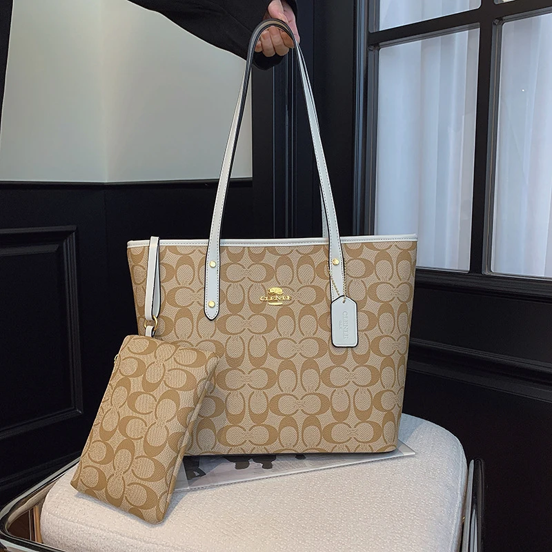 

Women's Bag 2026 New high-quality printed tote bag, light luxury vintage shoulder bag, fashionable and elegant handbag