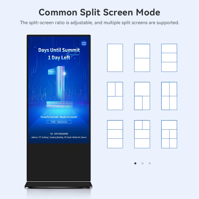43 Inch Floor-Standing Windows I5 Touch Advertising Equipment, 8+128G Data Visualization, Custom APP, Corporate Hall Display