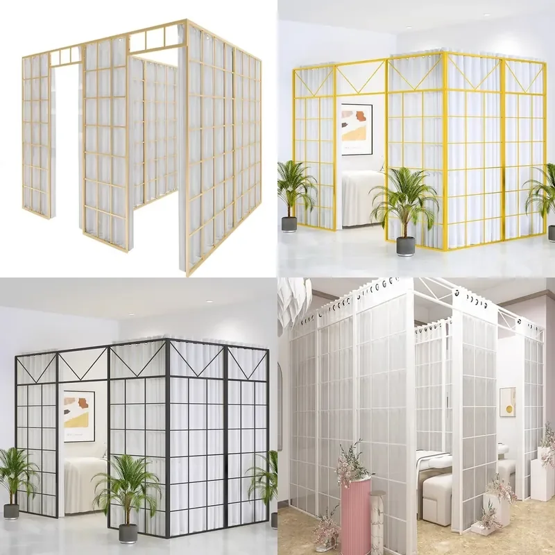 Wrought Iron Room Divider Screen Simple Partition Wall for Living Room Beauty Salon Studio Space Separation Decor