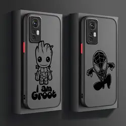 Marvel Hero Groot dla Xiaomi Mi 13 Ultra 12 12T 11 11 11i 10T 10 9T Pro Lite 5G matowe przezroczyste etui na telefon