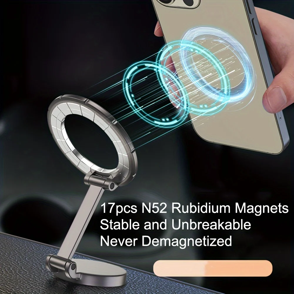 Magnetic Car Mobile Phone Holder 810° Rotation Foldable For IPhone16 15 14 13 12 Pro Samsung Xiaomi Phone Accessories image 3