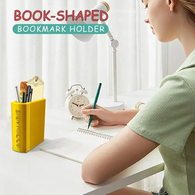 Tempat Pembatas Buku Berbentuk Tampilan Berdiri Ornamen Meja Multifungsi Perlengkapan Sekolah Kapasitas Besar untuk Penggunaan Sehari-hari