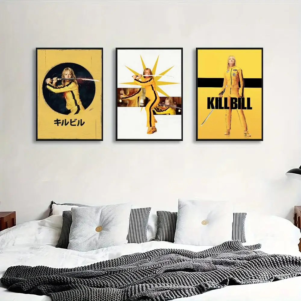 K-Kill Bill-l Movie Poster Wall Art Print, Retro Film Decor, Aesthetic Room Decoration, Modern Wall Artwork