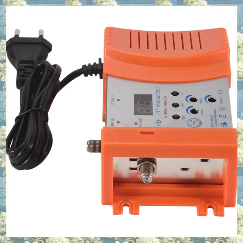 New-New HDM68 Modulator Digital RF  Modulator AV To RF Converter VHF UHF PAL/NTSC Standard Portable Modulator EU Plug