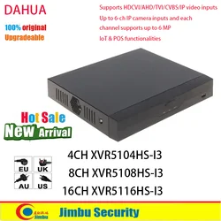 Dahua DVR 4CH XVR5104HS-I3 8CH XVR5108HS-I3 16CH XVR5116HS-I3 5mp hdcvi telecamera CCTV monitoraggio WizSense videoregistratore digitale