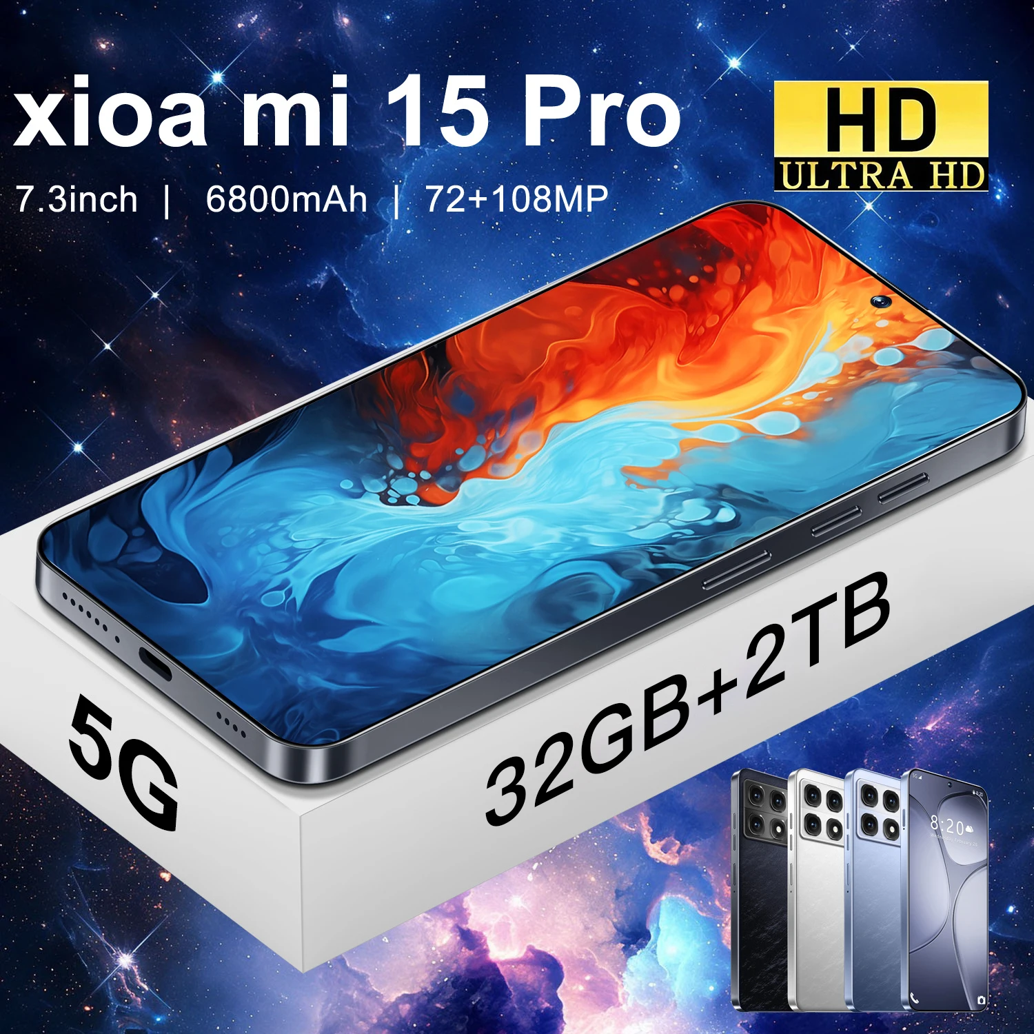 Original Xioa mi 15 Pro Smartphone 7,3 pulgadas pantalla completa teléfonos móviles ofertas 4G 5G teléfono celular 8000mAh nuevos teléfonos globales